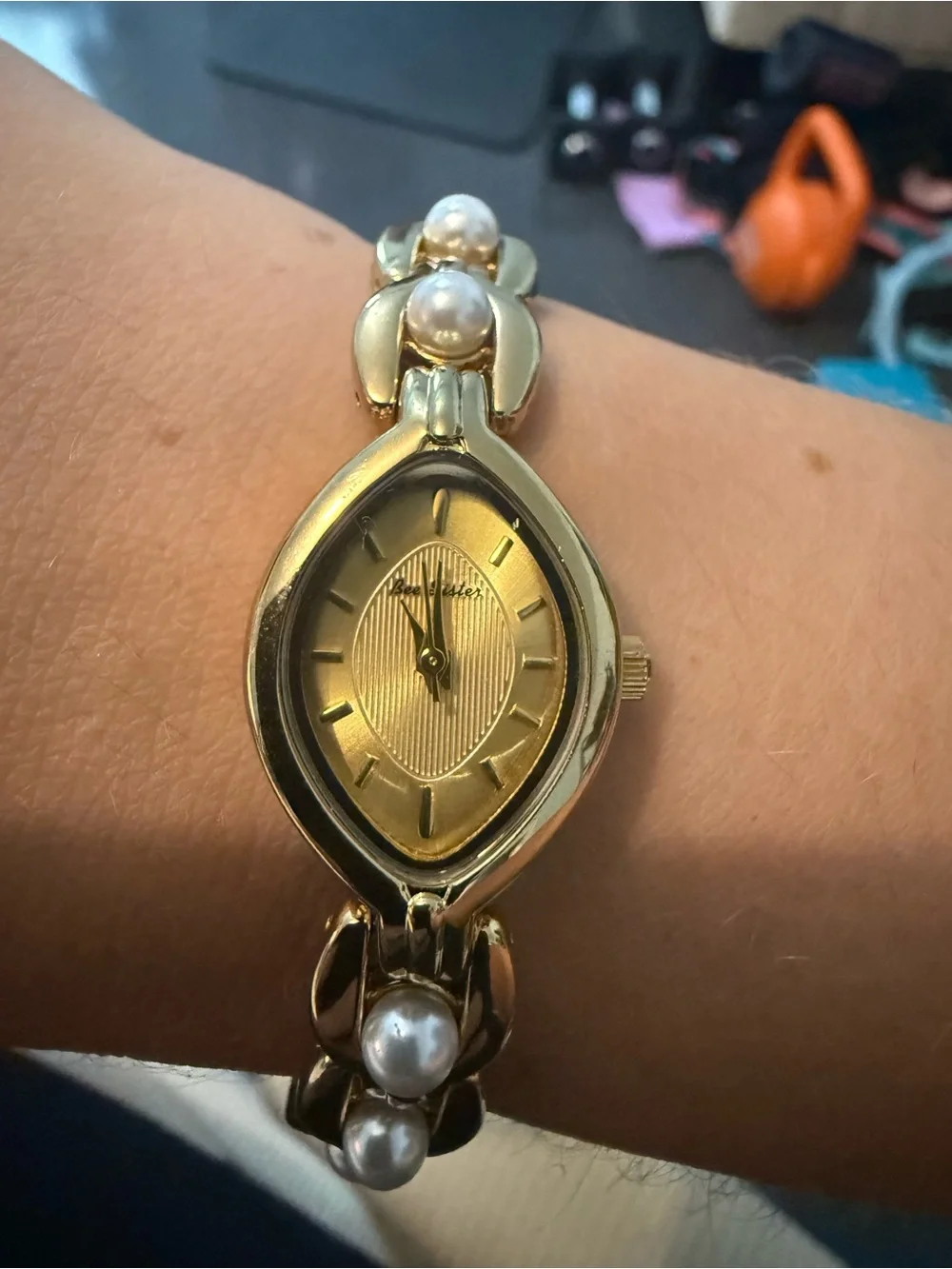 Oh Klassy Gold and Pearl Watch
